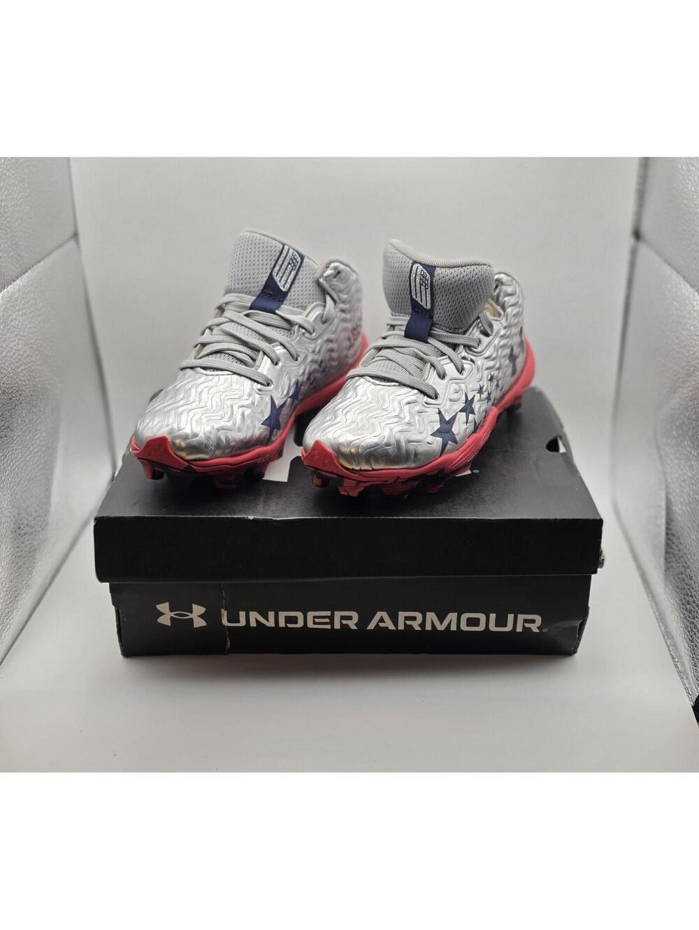 Under Armour spotlight hammer jr. USA football cleats youth 13K